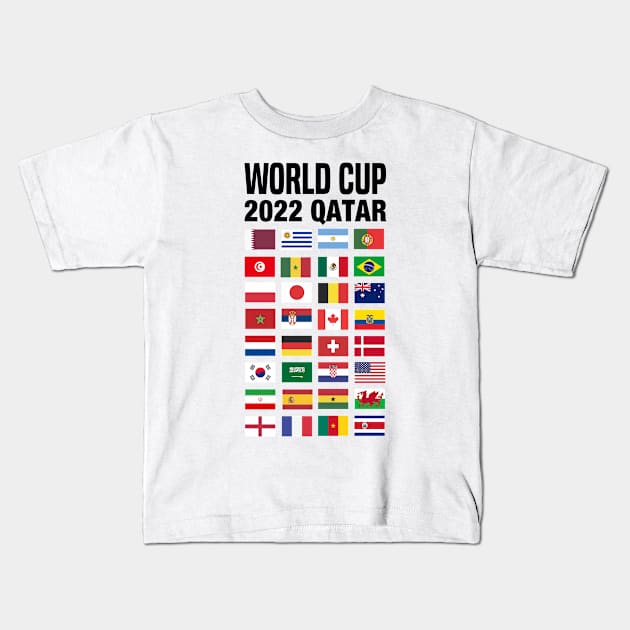 WORLD CUP 2022 Kids T-Shirt by C_ceconello